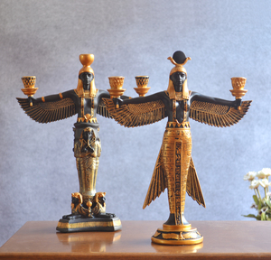 包邮创意家居酒吧咖啡馆装饰品树脂摆件工艺品古埃及复古典蜡烛台