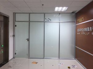 办公室玻璃隔断,中空百叶玻璃,高隔断,隔墙,铝合金玻璃隔断