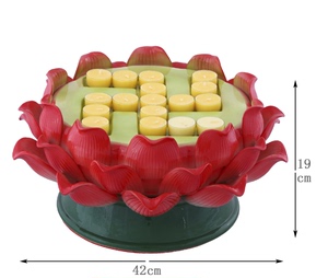 包邮特大号万字莲花陶瓷灯座卍字酥油灯座莲花烛座供佛供灯佛具