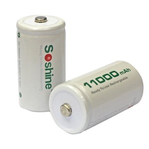 Soshine镍氢1号33600大号D型11000毫安充电电池1.2V组合串联定制