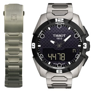 天梭腾智表带t091420代用185y3原装钛合金表炼t-touch太阳能运动