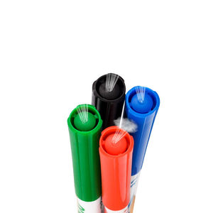 厂家马培德()企鹅儿童白板笔4支装蓝H黑红绿四色套装水性可擦记