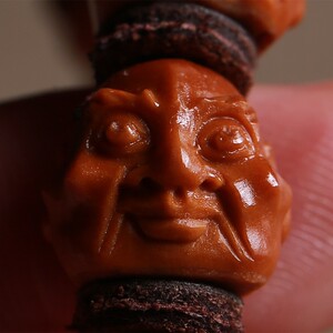 橄榄核小籽c十八罗汉手串佛珠手链男女文玩橄榄胡核雕把玩于彬手