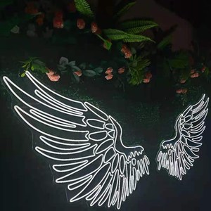 白色小灯笼挂饰星月灯串闪灯天使的翅膀霓虹彩灯发光字18090厘米
