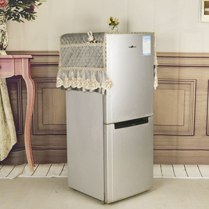 冰柜防尘罩子帘滚筒式洗衣机盖巾蕾丝布艺对开门冰箱盖布定制包邮