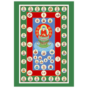 藏传北斗七星曼荼罗坛城唐卡曼茶罗曼陀罗观想图卡片相纸塑封画像
