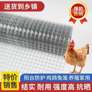 镀锌铁丝网围栏防鸟防鼠养殖钢丝网养鸡鸭兔笼阳台防护网