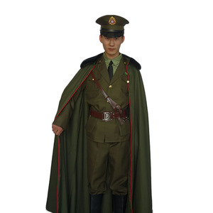 出租国民款阀军官大帅司令老九门d斗红披风网篷同军舞台演出服装