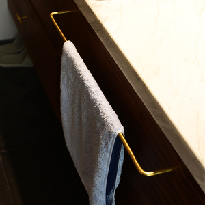 CHONG翀 黄铜厨房挂杆吊柜搁板下方浴室柜侧面收纳吊杆多功能挂钩