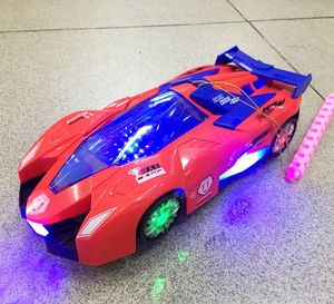 中秋节儿童手提灯笼玩具星际赛车电动变形发光发声卡通跑车男孩玩