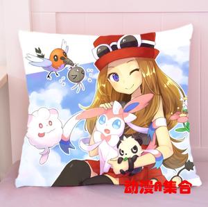 原创口袋妖怪/神奇宝贝 瑟蕾娜小箭雀好啦鱿绵绵泡芙顽皮熊猫抱枕