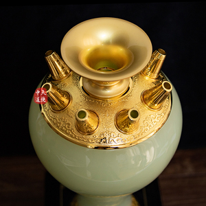 八管吸财宝瓶唐多括罗u聚财摆件新中式家居办公室桌面礼盒