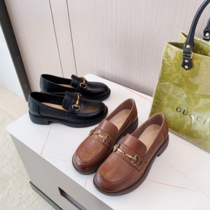 安妮娜女鞋秋季新款乐福鞋全牛皮平底百搭少女风时尚一脚蹬221668