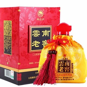 云南老窖澜沧江白酒十五年窖藏50℃度500ml优级浓香型精品礼盒装