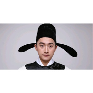 古装演出表演帽子装演出男孩唐朝汉服李白杜浦书生帽子配饰