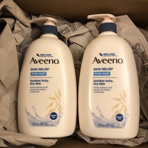 美国海淘aveeno艾维诺天然燕麦舒缓滋润沐浴露舒缓干痒975ml