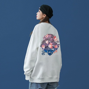 中国李宁卫衣女2021春秋季樱花新款潮牌宽松情侣休闲运动服上衣男