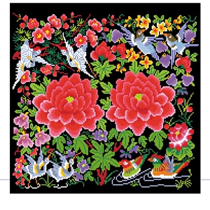 【066】 新款民族风手工绣十字绣背带心5d印花四季通用满绣不褪色