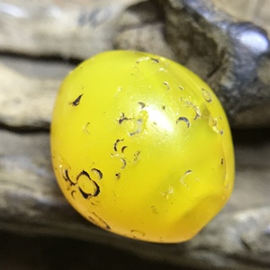 w84  西亚千年合模老琉璃珠 蜜蜡色琉璃