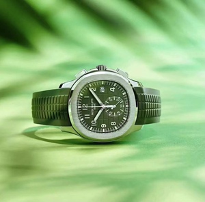 百达翡丽 5968g-010 牛油果 绿色手雷 白金计时机械腕表 全新正品