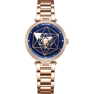 2021新款rarone/雷诺六芒星石英表个性休闲女表防水手表832037