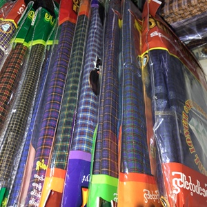 缅甸隆基纯棉男士简约微薄款民族纯工艺手工制作男士裙筒裙