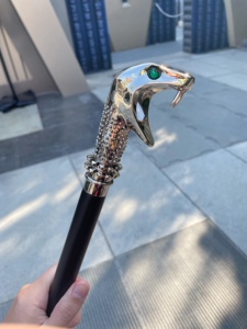 现货北京环球影城限量蛇杖卢修斯马尔福他爹魔杖金属蛇头