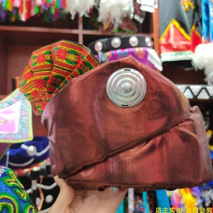 新款贵州苗族侗族头饰帽子广西少数民族男士帽子芦笙头饰舞蹈配饰