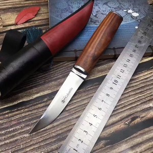 北欧芬兰猎刀手工抛光户外便携防身军工刀直刀野外求生刀特战刀