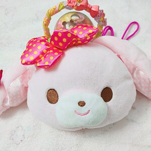 sanrio 蹦蹦兔 啵啵兔 彩虹乐园限定 头型 点点蝴蝶结 毛绒斜挎包