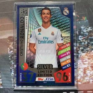 帕尼尼 topps2017-2018赛季欧冠球星卡 皇家马德里 c罗限量