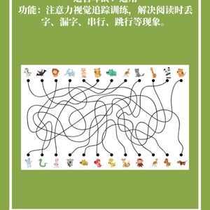 连线 儿童注意力视觉追踪训练玩具教具卡片阅读障碍 学习困难新