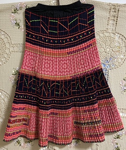 gypsy style吉普赛女郎流浪风重工手工刺子绣四季好搭大摆半身裙