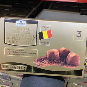 山姆 代购比利时进口 原味松露状代可可脂巧克力 454g*3袋