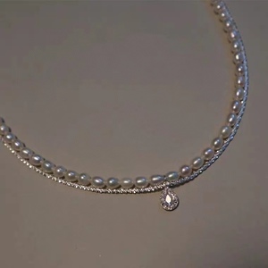 优家珠宝盈盈众珠间原创精致珍珠小品天然野生keshi珍珠项链淡水