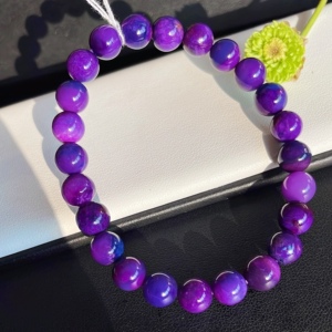 「玺玲珑」皇家紫舒俱来手链 | 天然老料帝王紫苏纪石手串证书