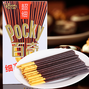 格力高pocky 慕斯百奇 超细百奇巧克力棒涂层饼干巧克力味55g/盒