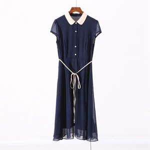 维〗国际风尚品牌折扣女装新款夏季雪纺中长裙a字裙连衣裙3a087