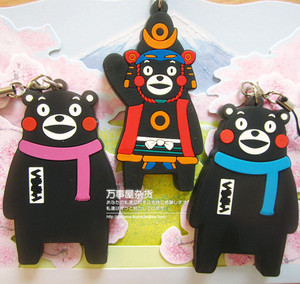 日单散货 日本吉祥物 kumamon 熊本熊 橡胶挂件 很厚实！