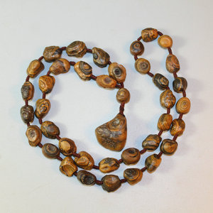 天然朱日和地表眼睛石项链可改2条手链 精品 老皮沙漠漆自然包浆