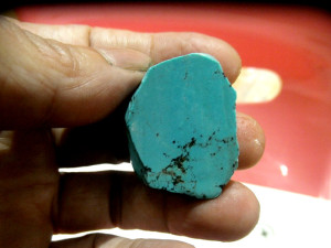 美国天然原矿高蓝睡美人蓝德松松石原石吊坠戒指面配珠35*30mm22g