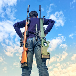 钢将m24水弹枪手动15倍十字镜98k仿真awm狙击抢dp28大号男三级头