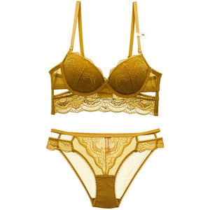 00星耀国际淘宝欧美内衣女性感超薄高端蕾丝撞色刺绣法式聚拢大胸显