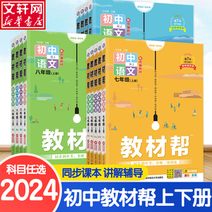 2024版初中教材帮七八九年级下册上册语文数学英语物理化学人教版课本全套教辅资料初一二三教材全解全析北师版华师外研辅导工具书