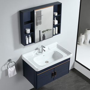 轻奢浴室柜卫生间洗手盆洗漱台洗手洗脸盆柜组合台盆一体小户简约