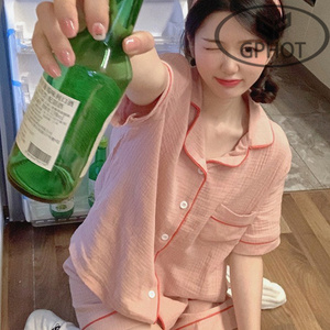 睡衣粉色套装居家