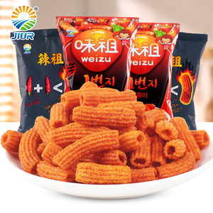 韩国进口九日甜辣炒年糕条100g 膨化打糕条饼干 休闲零食品小吃