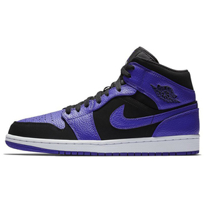 air jordan 1 mid男女aj1小黑紫