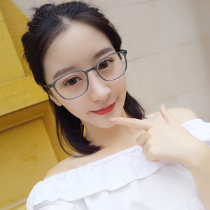 钨钛超轻tr90近视眼镜框矮鼻梁塌鼻梁男女百搭不滑眼镜架可配散光