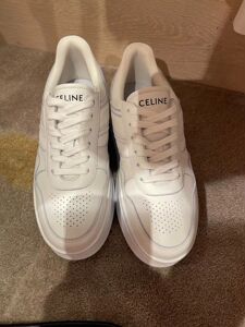 celine/瑟琳魔术贴小白鞋低帮运动鞋板鞋系带lisa同款字母正品